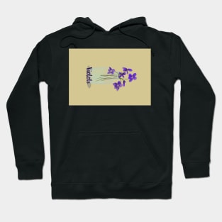 Violets in jar portrait card Hoodie